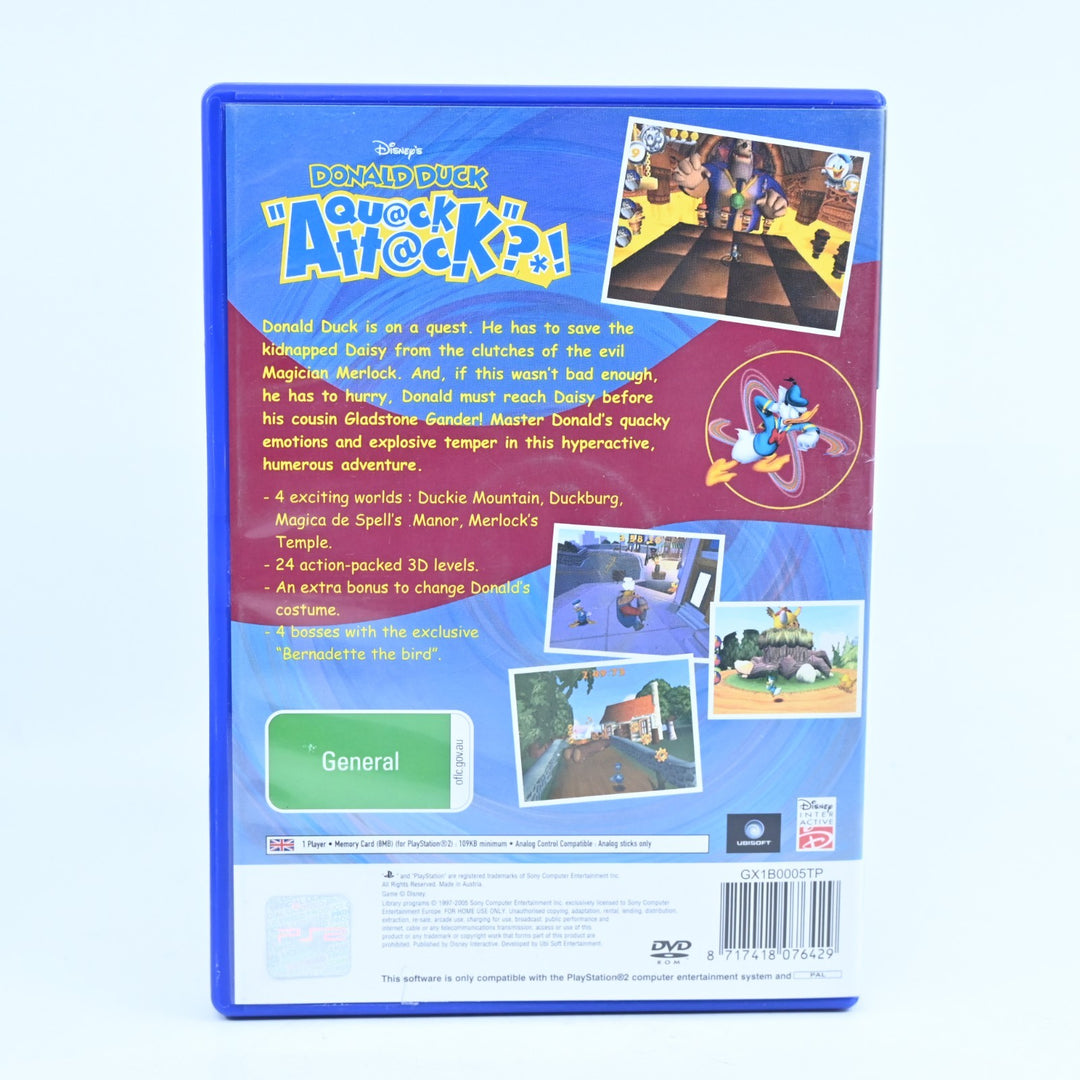Donald Duck: Quack Attack - Sony Playstation 2 / PS2 Game + Manual