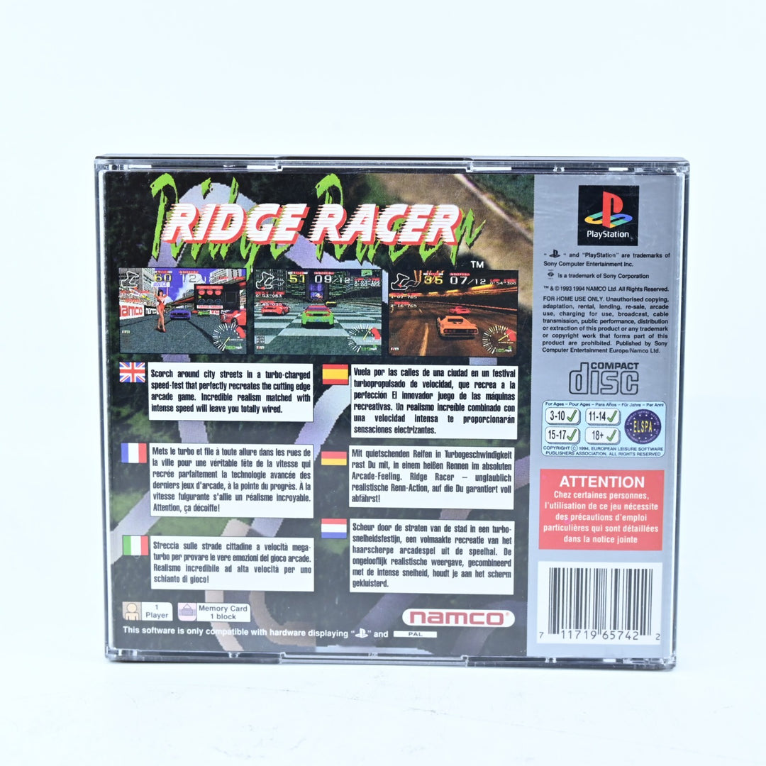 Ridge Racer - Sony Playstation 1 / PS1 Game - No Manual - PAL - MINT DISC!