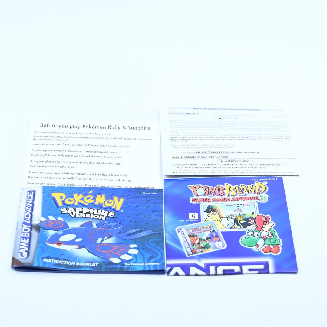 Pokemon Sapphire Version - Nintendo Gameboy Advance / GBA Boxed Game - PAL