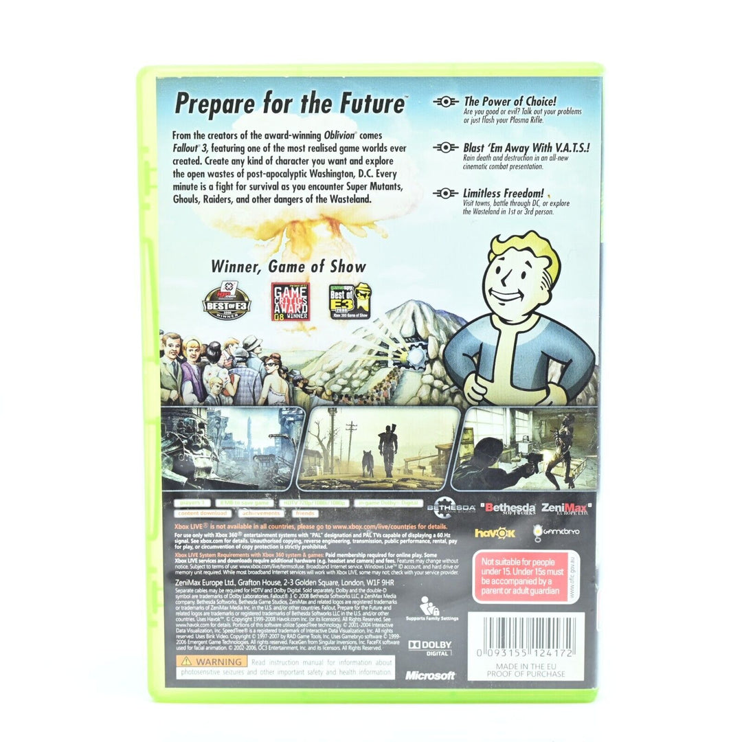 Fallout 3 - Xbox 360 Game + No Manual - PAL - MINT DISC!