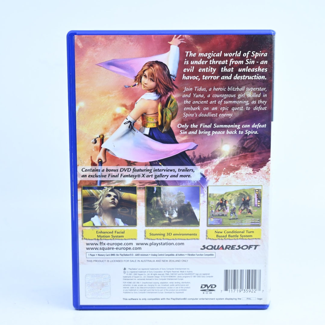 Final Fantasy X 10 + DVD! Sony Playstation 2 /PS2 Game + Manual