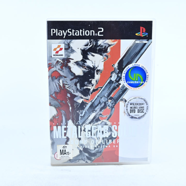 Metal Gear Solid 2: Sons of Liberty - Sony Playstation 2 / PS2 Game + Manual PAL