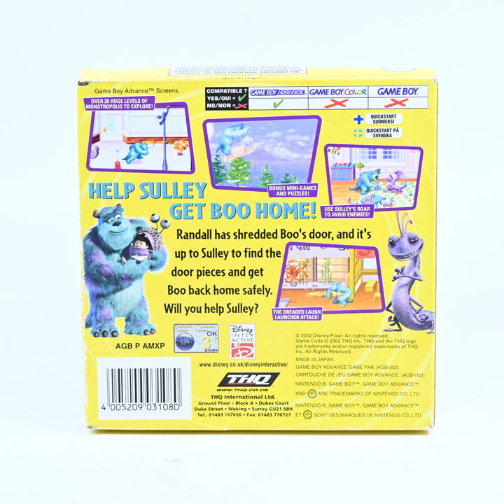 Monsters, Inc. - Nintendo Gameboy Advance / GBA Boxed Game - PAL - FREE POST!