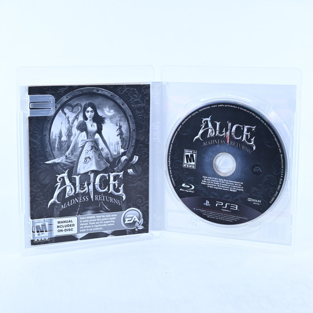 Alice: Madness Returns - Sony Playstation 3 / PS3 Game + Manual - MINT DISC!