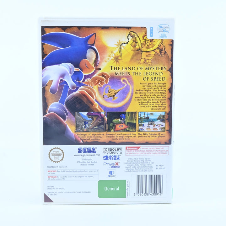 Sonic and the Secret Rings  - Nintendo Wii Game + Manual - PAL