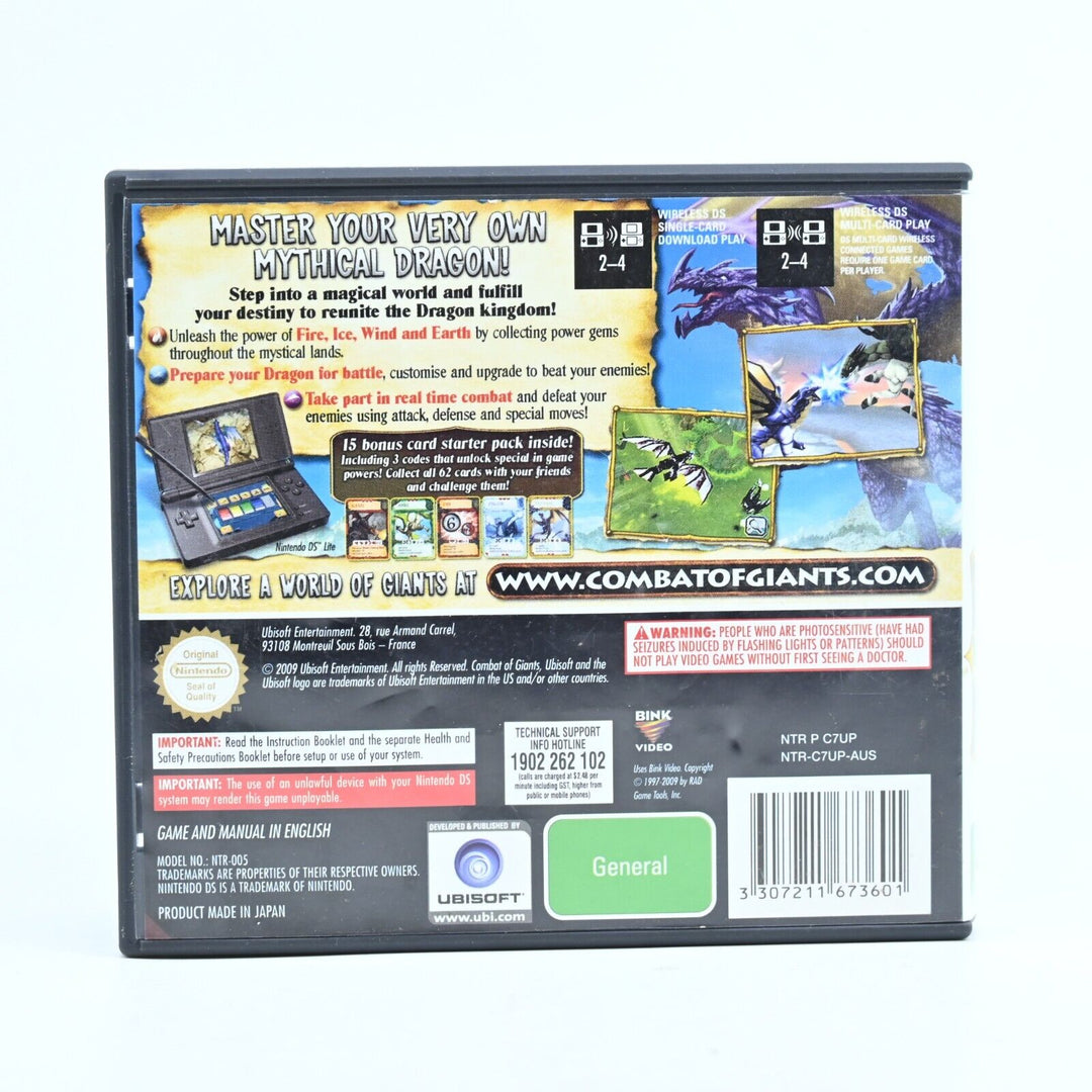 Combat of Giants: Dragons - Nintendo DS Game + Manual - PAL - FREE POST!