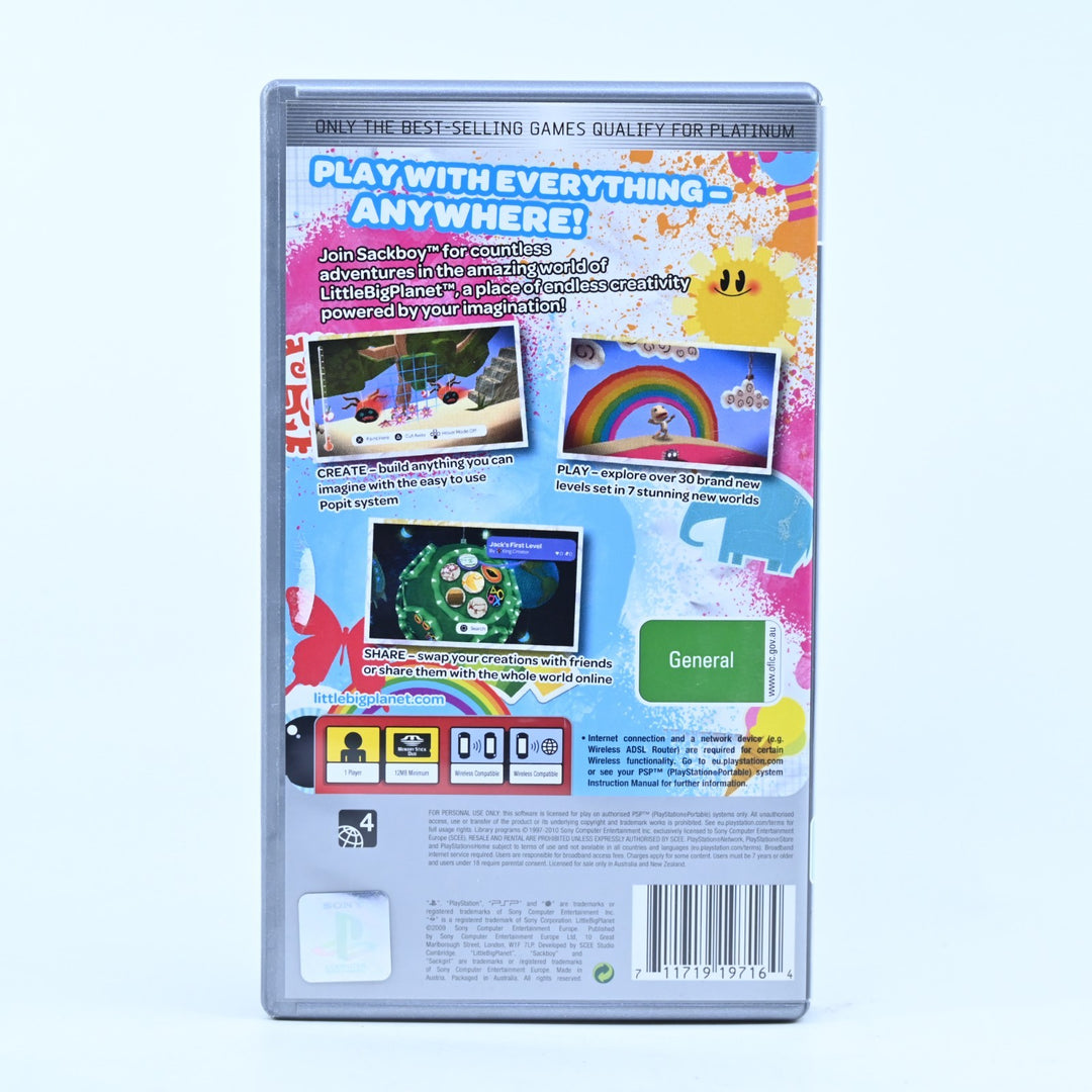 Little Big Planet - Sony PSP Game + Manual - FREE POST! LittleBigPlanet
