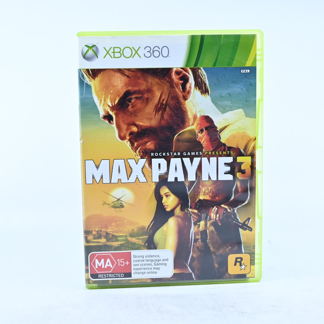 Max Payne 3 - Xbox 360 Game + Manual - PAL - MINT DISC!