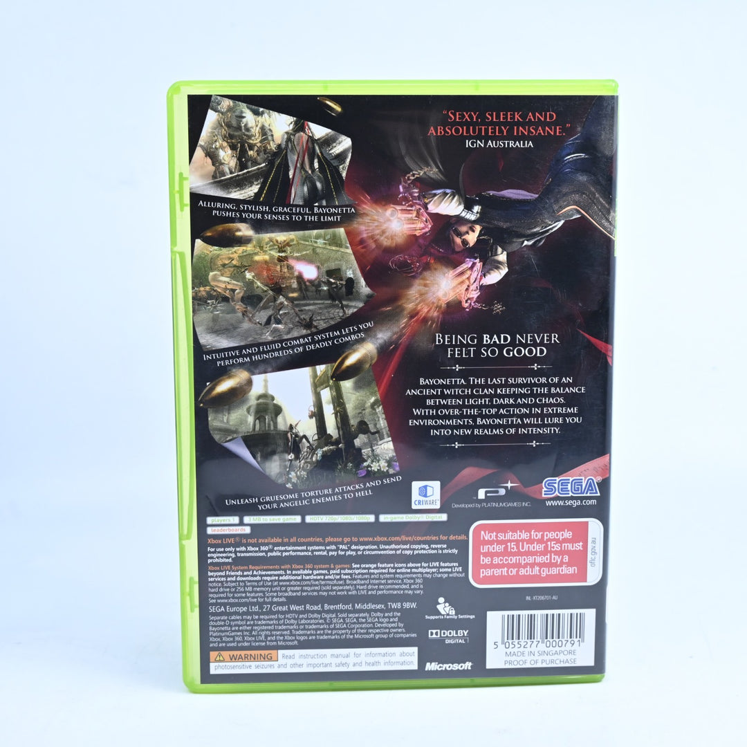 Bayonetta - Xbox 360 Game + Manual - PAL - FREE POST!