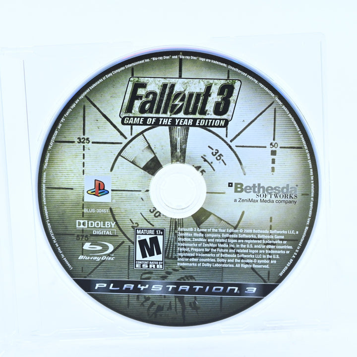 Fallout 3 - Game of the Year Edition - PS3 Game - Disc Only - MINT DISC!