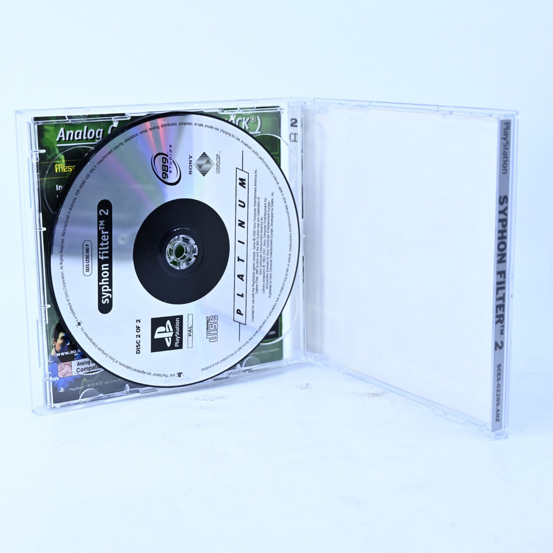 Syphon Filter 2 - Sony Playstation 1 / PS1 Game + Manual - PAL - MINT DISC!