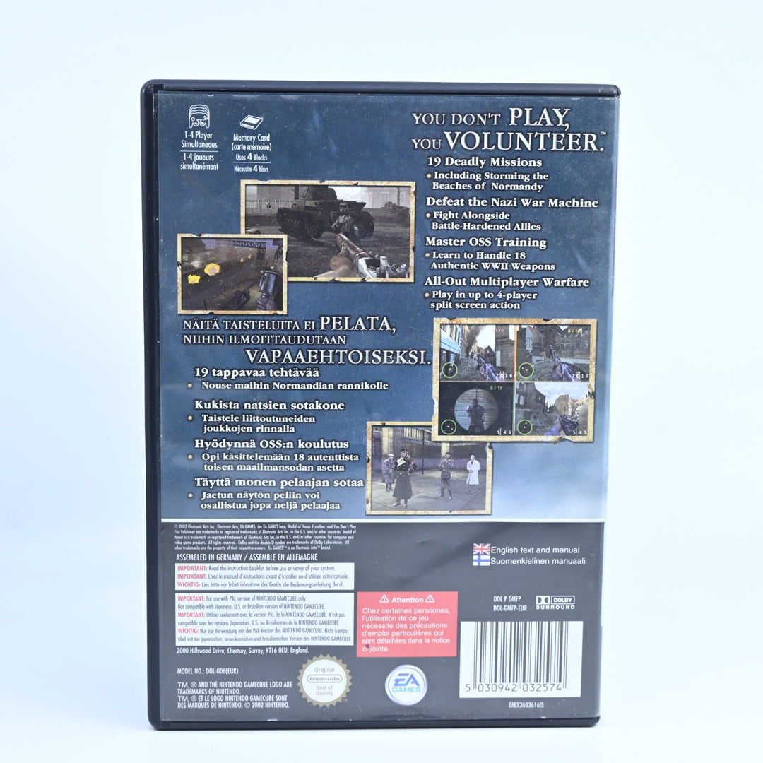 Medal of Honor Frontline - Nintendo Gamecube Game + Manual - PAL - FREE POST!