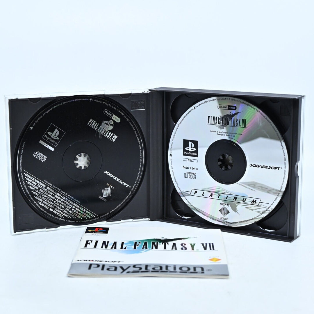 Final Fantasy VII 7 - Sony Playstation 1 / PS1 Game + Manual - PAL - MINT DISC!