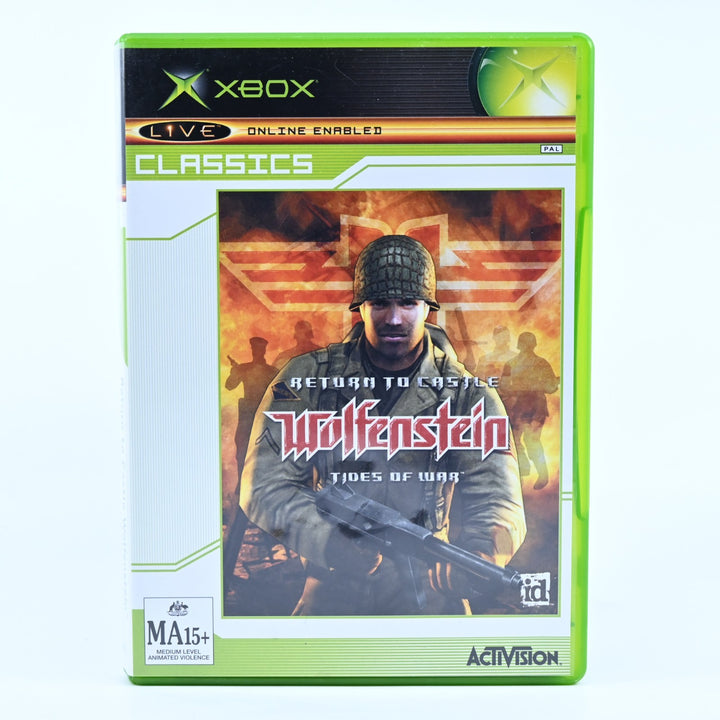 Return to Castle Wolfenstein Tides of War - Original Xbox Game + Manual