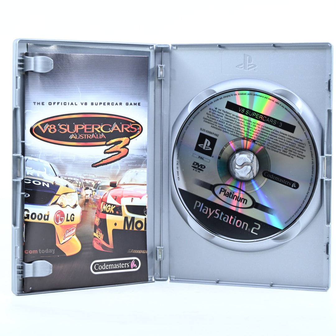 V8 Supercars Australia 3 - Sony Playstation 2 / PS2 Game + Manual - MINT DISC!