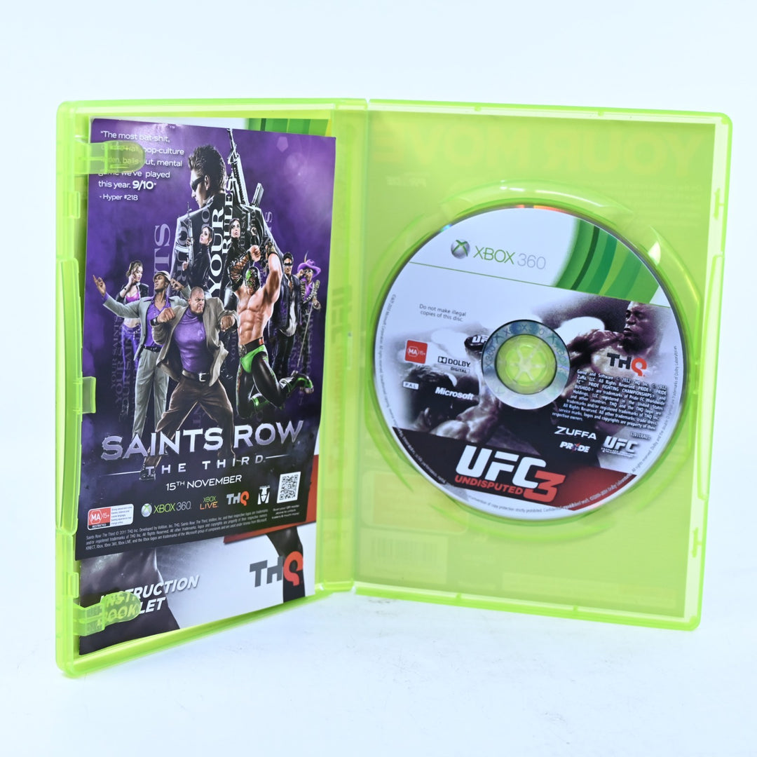 UFC Undisputed 3 - Xbox 360 Game + Manual - PAL - MINT DISC!
