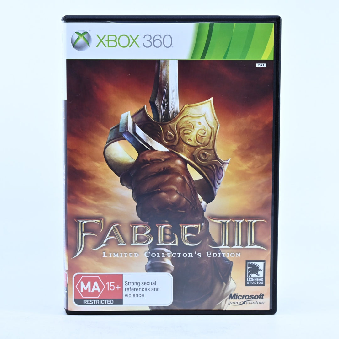 Fable III 3 - Limited Collector's Edition - Xbox 360 Game + Manual - PAL