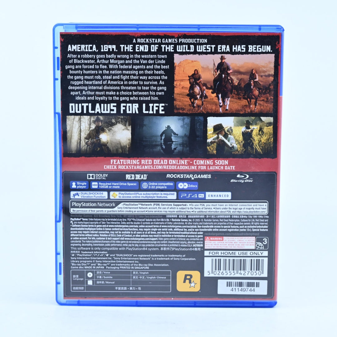 Red Dead Redemption II - Sony Playstation 4 / PS4 Game - MINT DISC!