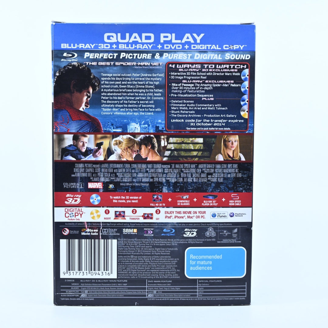 The Amazing Spider-Man in 3D - Quad Play - Region B - Blu-ray 3D