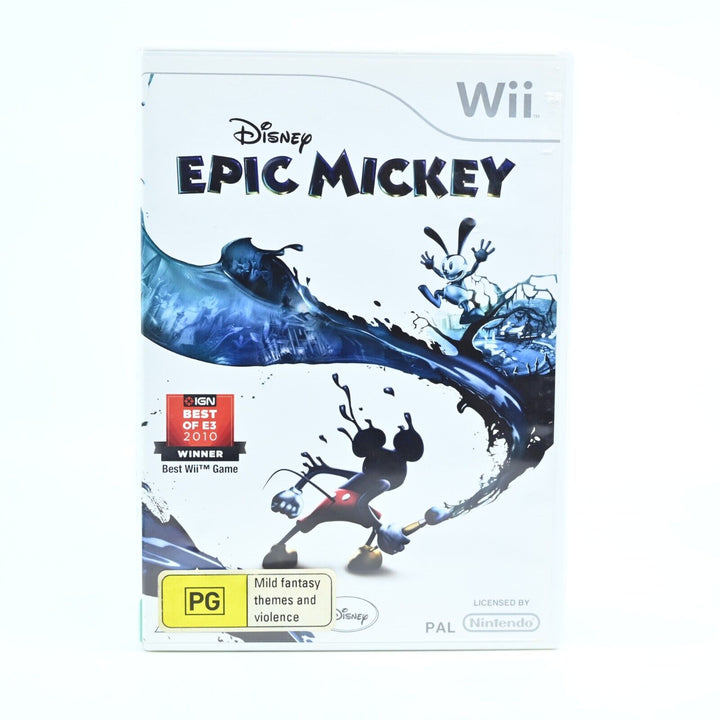 Disney Epic Mickey - Nintendo Wii Game + Manual - PAL - NEAR MINT DISC!