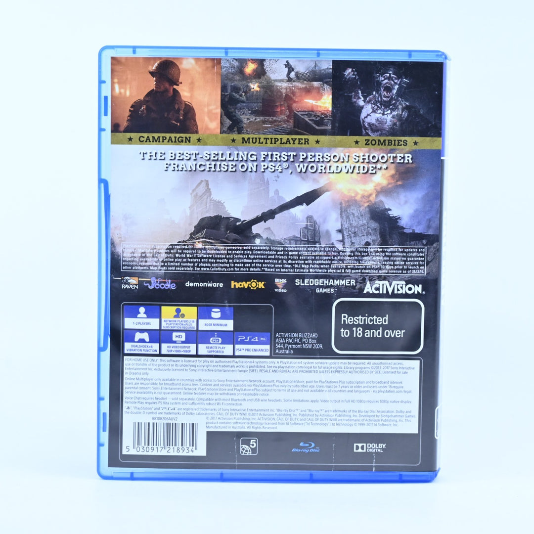 Call of Duty: WWII - Sony Playstation 4 / PS4 Game - MINT DISC!