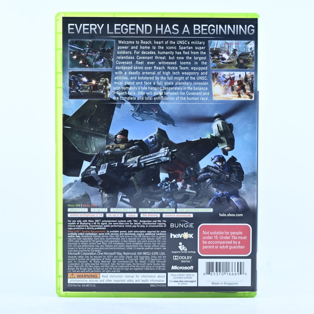 Halo Reach - Xbox 360 Game + Manual - PAL - MINT DISC!