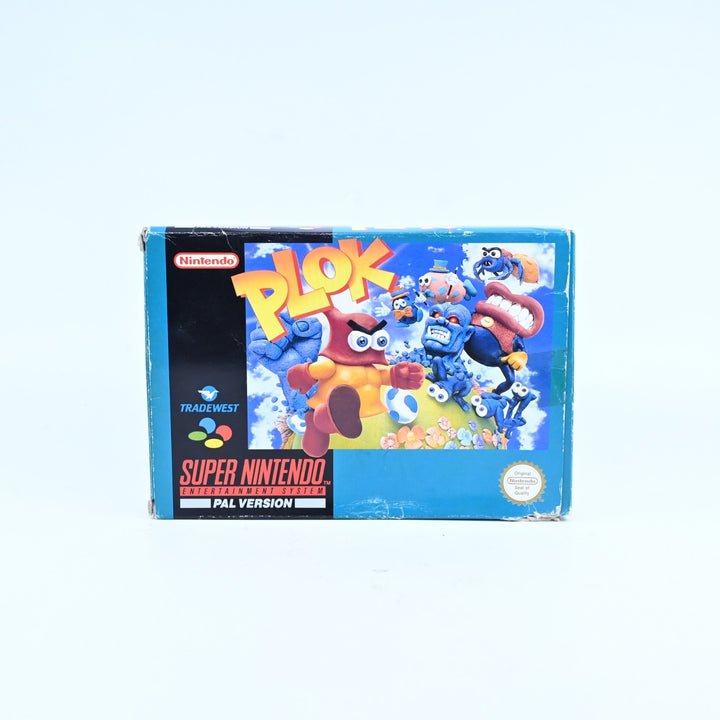 Plok - Super Nintendo / SNES Boxed Game - PAL - FREE POST!