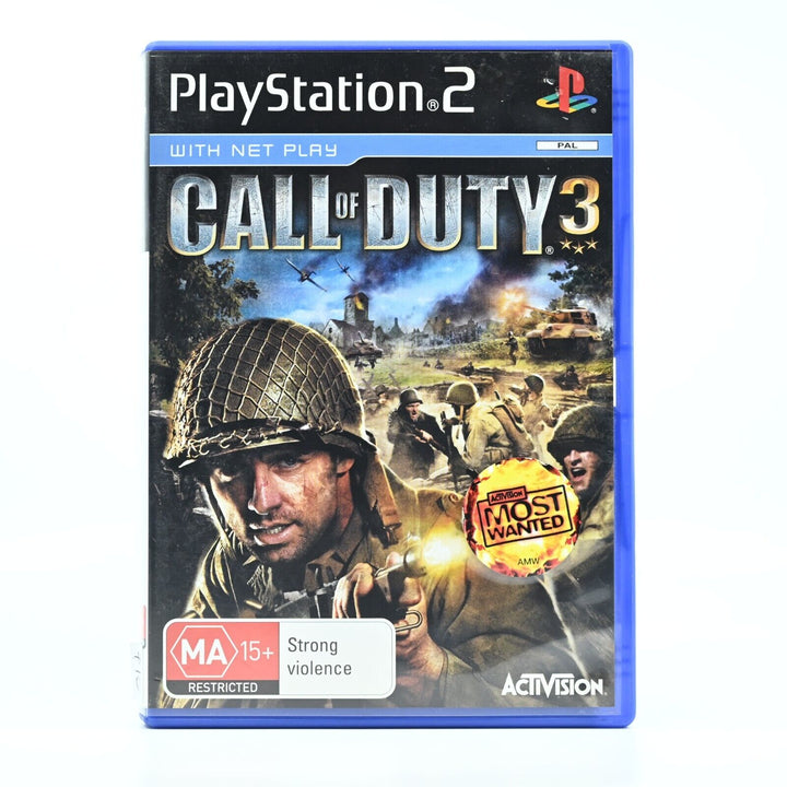 Call Of Duty 3 - Sony Playstation 2 / PS2 Game - PAL - FREE POST!