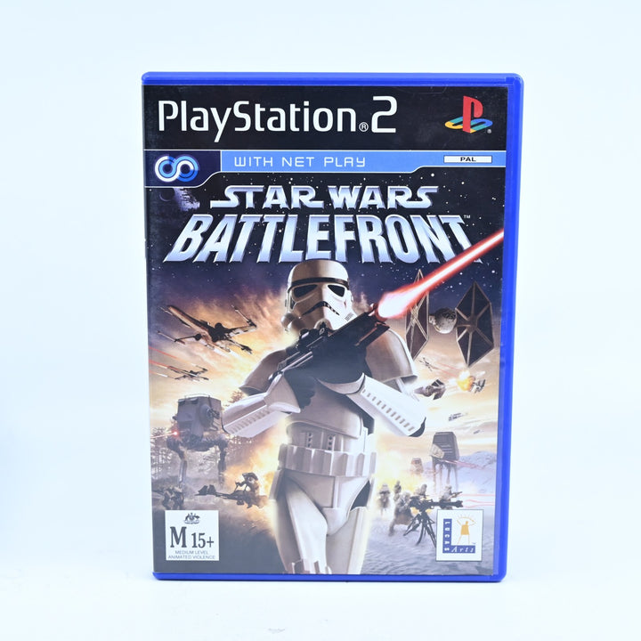 Star Wars Battlefront - Sony Playstation 2 / PS2 Game + Manual - PAL