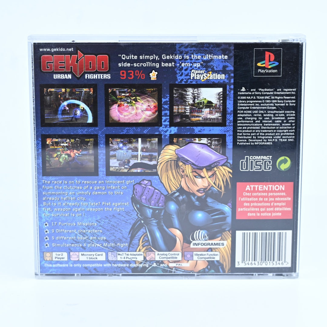 Gekido Urban Fighters - Sony Playstation 1 / PS1 Game + Manual - PAL