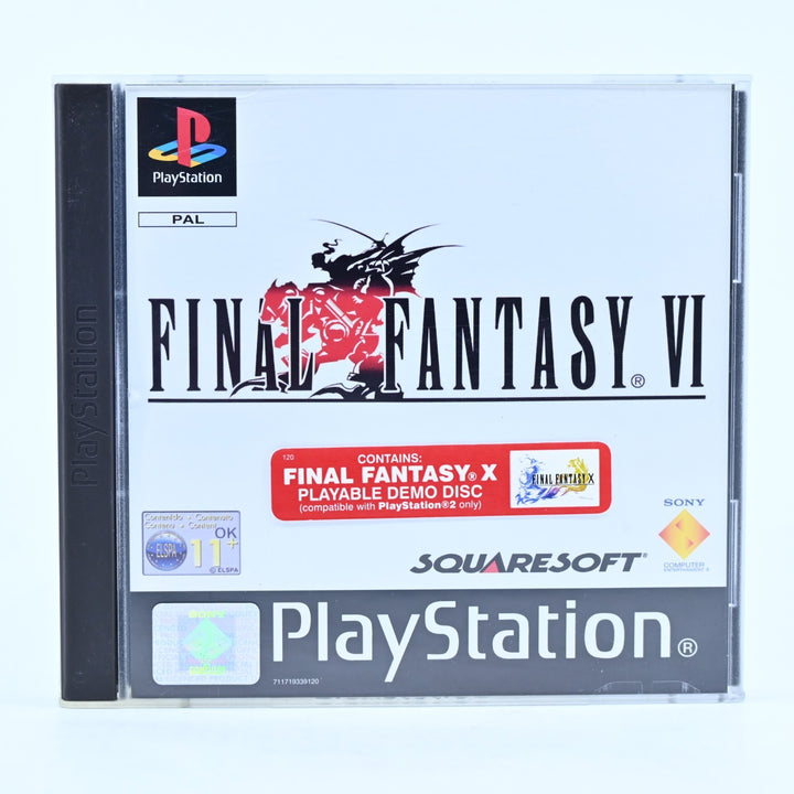 Final Fantasy VI - Sony Playstation 1 / PS1 Game + Manual - PAL - MINT DISC!