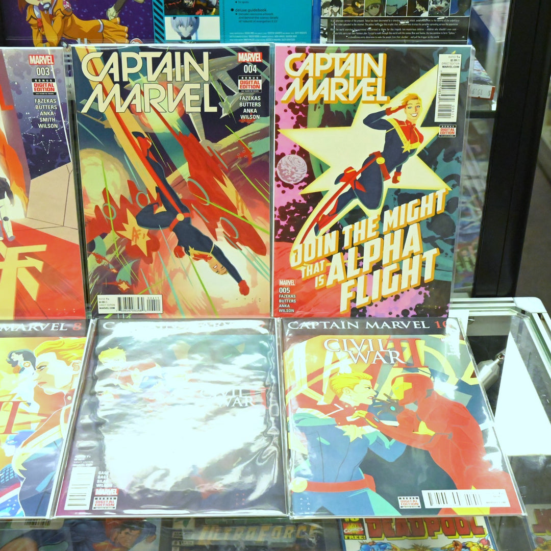 Captain Marvel - Complete Set 1-10 - Key! Civil War II - Fazekas - Marvel Comics