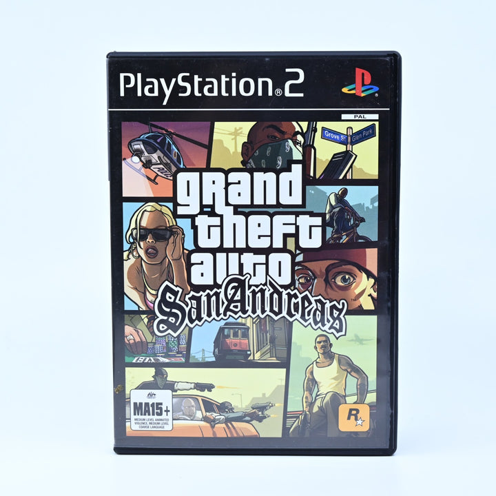 Grand Theft Auto San Andreas - Sony Playstation 2 / PS2 Game + Manual + Map
