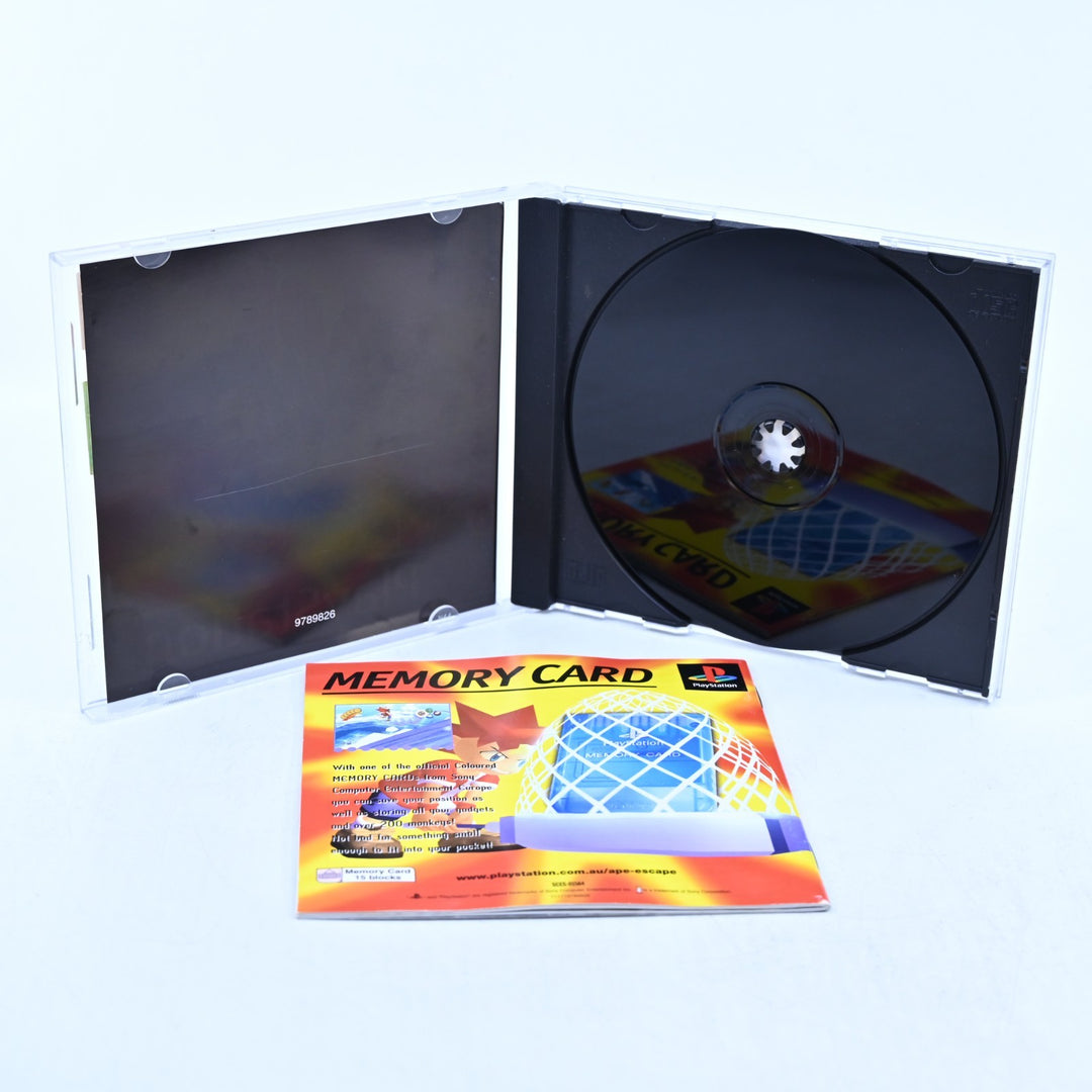 Ape Escape - Sony Playstation 1 / PS1 Game + Manual - PAL - MINT DISC!