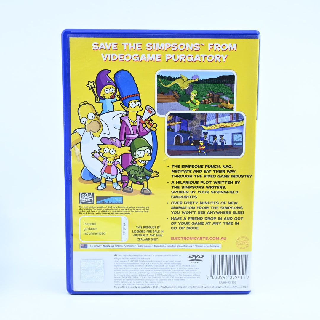 The Simpsons Game - Sony Playstation 2 / PS2 Game + Manual - PAL