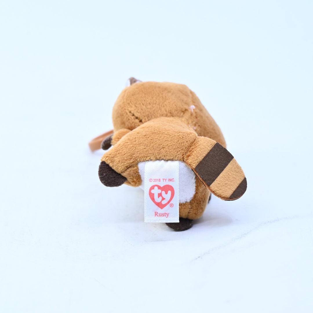Rusty the Raccoon - TY Beanie Boos - Plush Keychain - No Tags