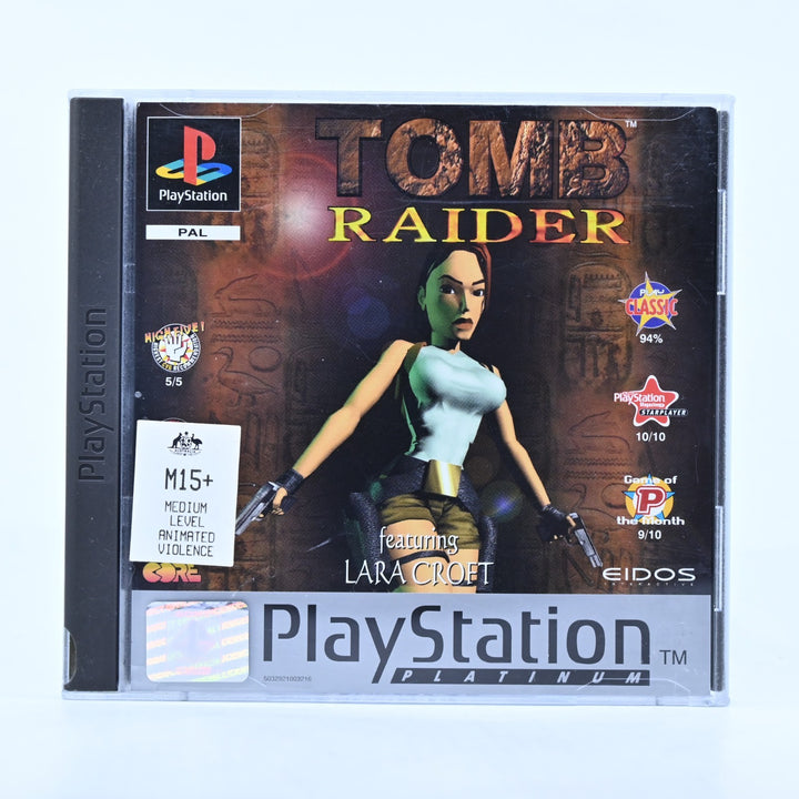 Tomb Raider - Sony Playstation 1 / PS1 Game + Manual - PAL - MINT DISC!