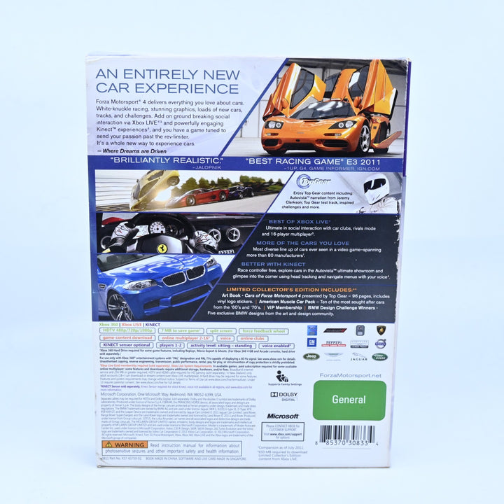 Forza Motorsport 4: Limited Collector's Edition - Xbox 360 Game + Manual - PAL