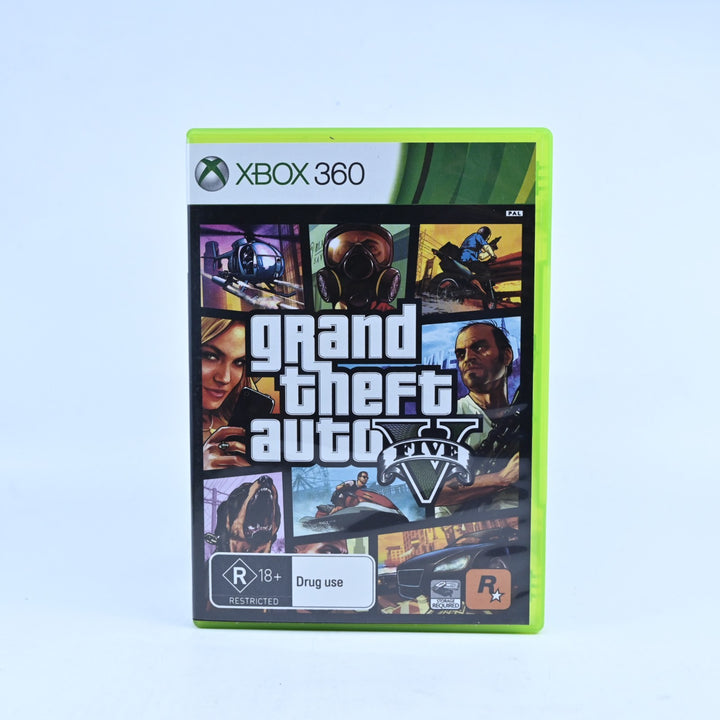 Grand Theft Auto V 5 - Xbox 360 Game + Manual + Map- PAL - NEAR MINT DISC!