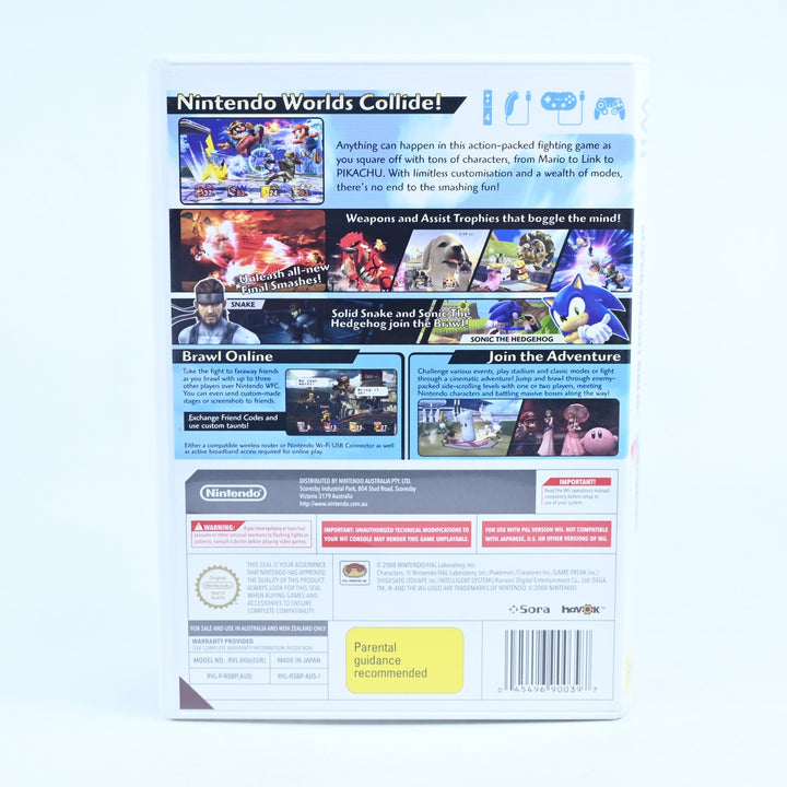 Super Smash Bros. Brawl - Nintendo Wii Game + Manual - PAL - MINT DISC!