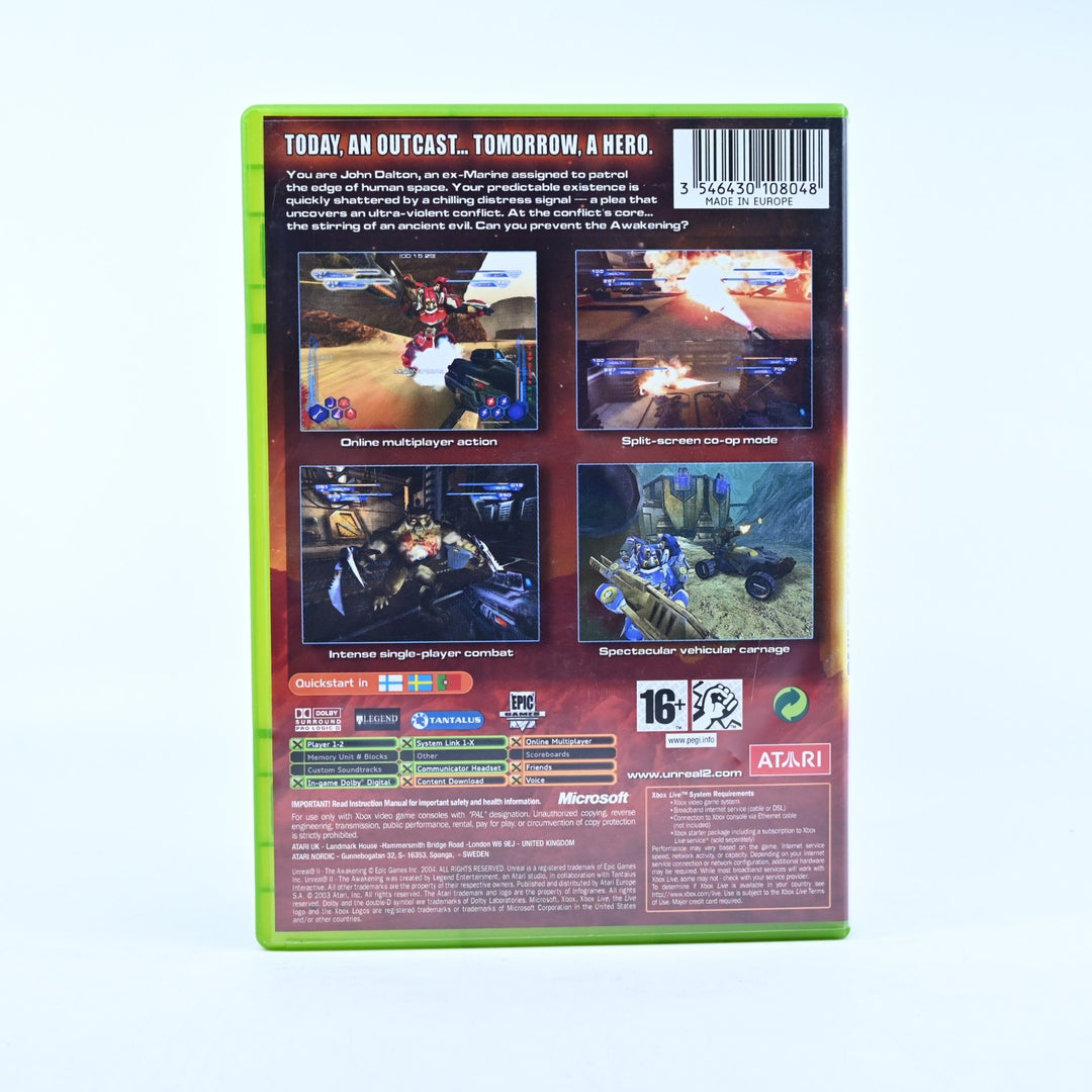 Unreal II: The Awakening - Original Xbox Game + Manual - PAL - MINT DISC!