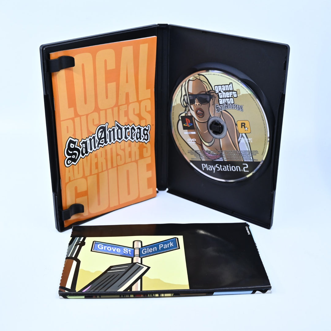 Grand Theft Auto San Andreas - Sony Playstation 2 / PS2 Game + Manual + Map