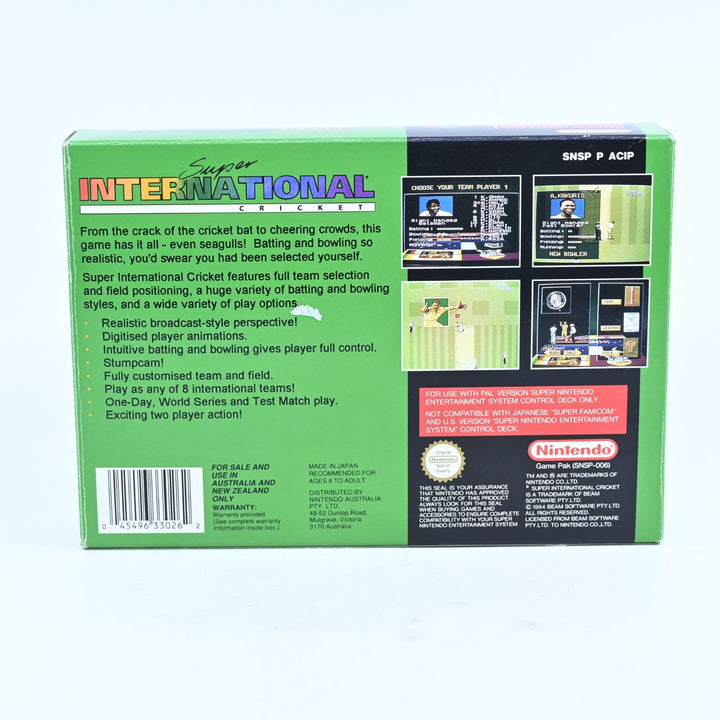 Super International Cricket - Super Nintendo / SNES Boxed Game - PAL