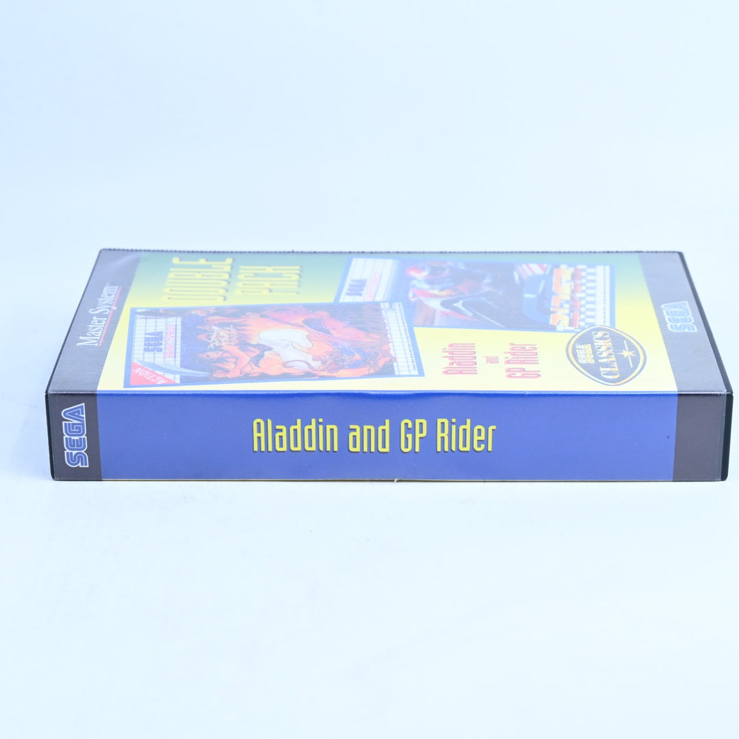 Aladdin & GP Rider - Double Pack - Sega Master System Game + Manual - PAL