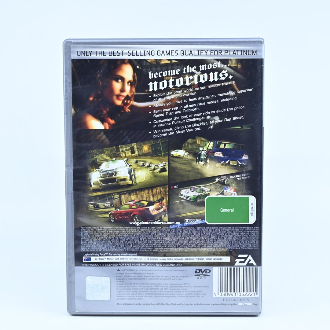 Need for Speed: Most Wanted - Sony Playstation 2 / PS2 Game + Manual - PAL