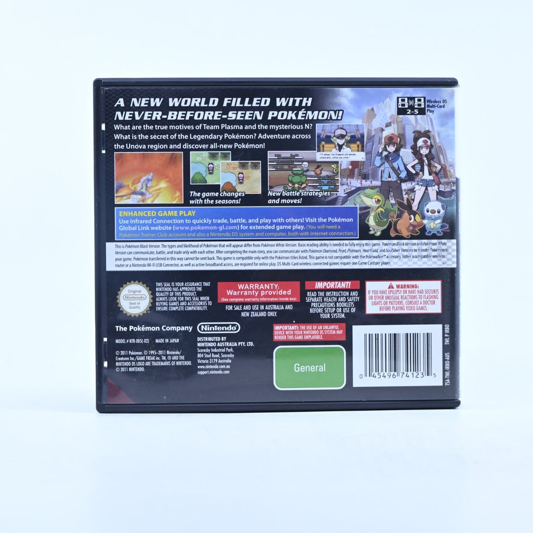 Pokemon Black Version - Nintendo DS Game - AUS PAL + Manual - FREE POST!