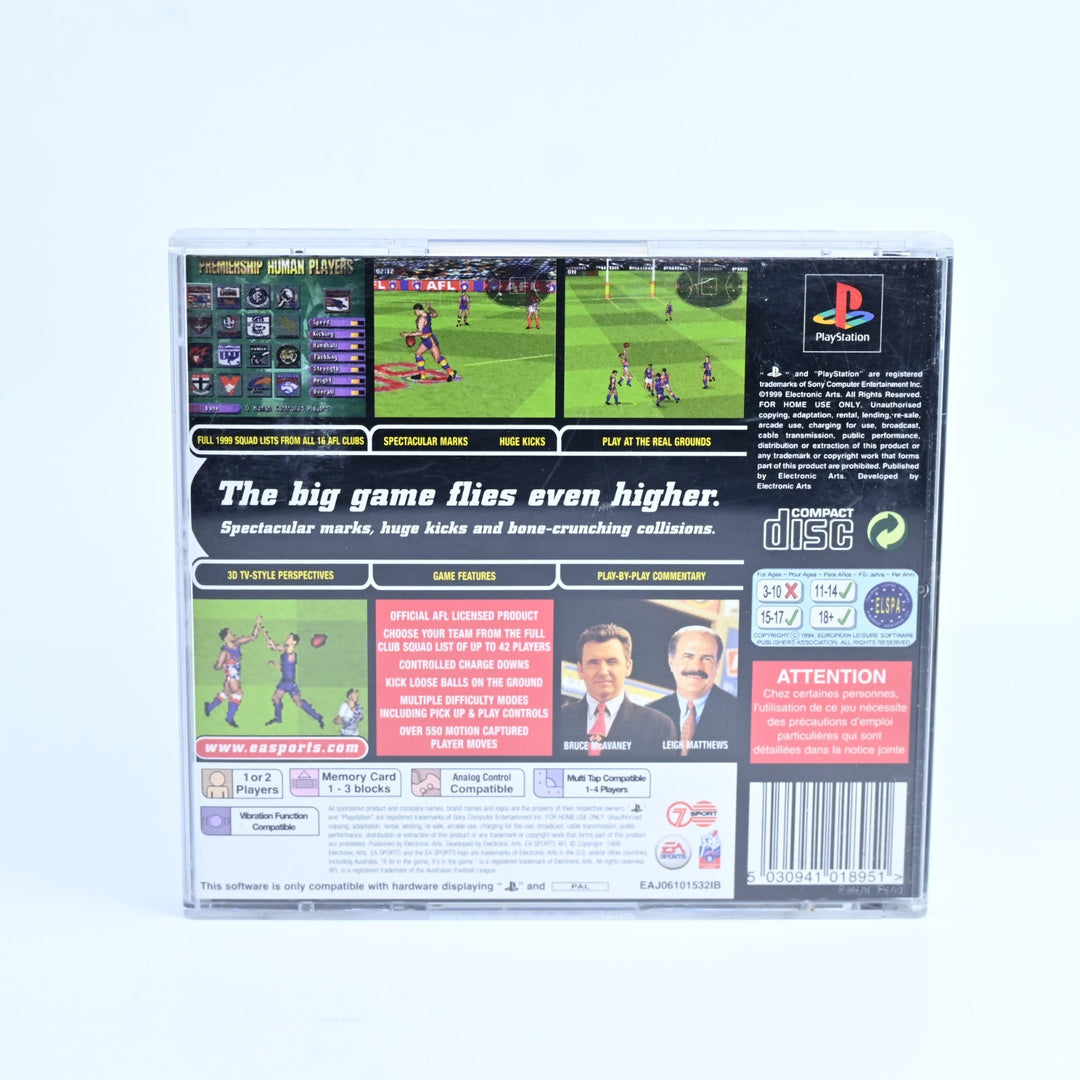 AFL 99 - Sony Playstation 1 / PS1 Game + Manual - PAL - MINT DISC!