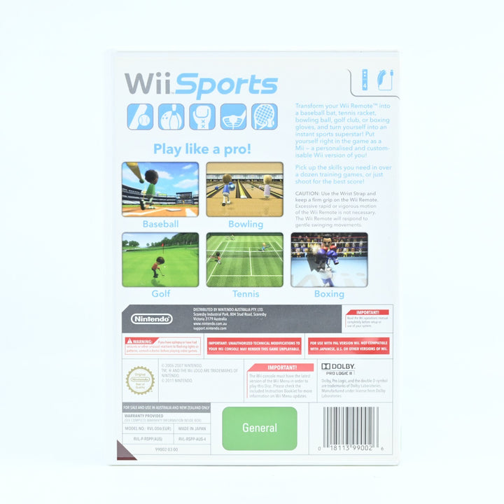 1st Print Wii Sports - Nintendo Wii Game + Manual - PAL