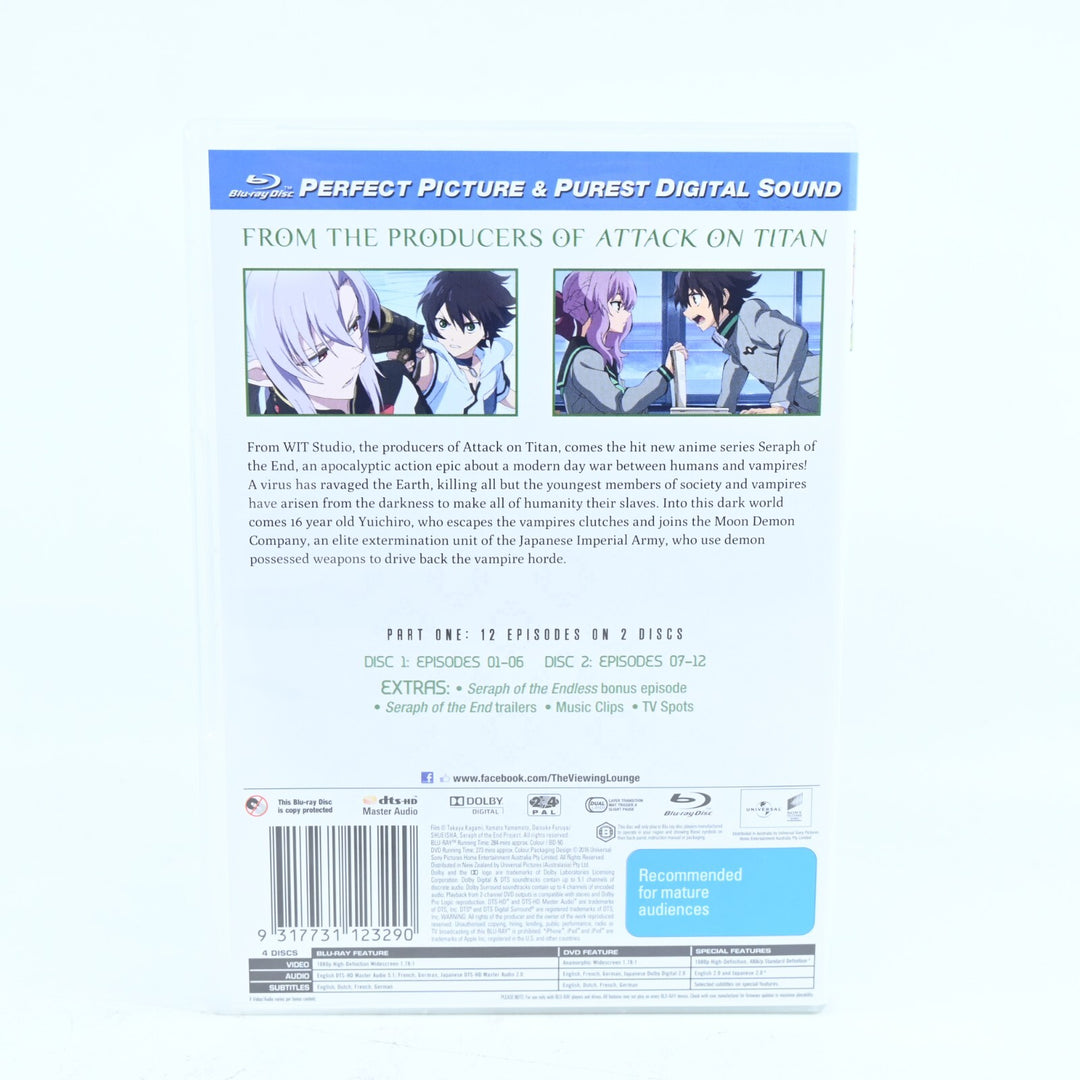 Seraph of the End - Vampire Reign - Parts 1 & 2 - Anime DVD & Blu-ray set