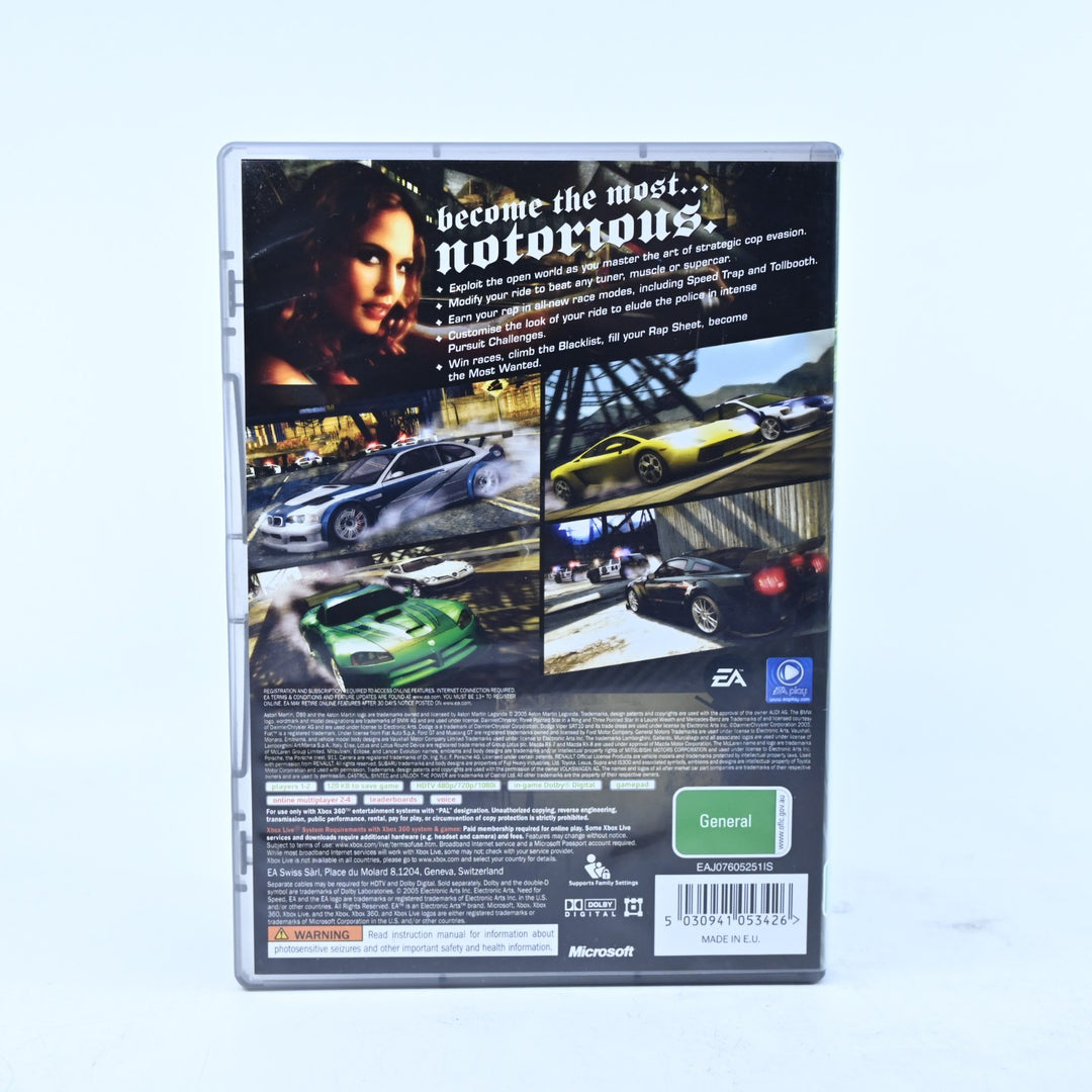 Need for Speed: Most Wanted - Xbox 360 Game + Manual - PAL - MINT DISC!